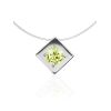 Minimalistic Fishing Line Necklace With Citrus Colored Crystal The Aurora, image 