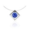 Invisible Necklace With Blue Crystal Pendant The Aurora, image 