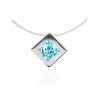 Stylish Fishing Line Necklace With Light Blue Crystal The Aurora, image 