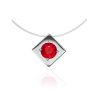Invisible Necklace With Red Crystal Pendant The Aurora, image 