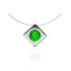 Invisible Necklace With Green Crystal Pendant The Aurora, image 