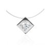 Fishing Line Necklace With White Crystal Pendant The Aurora, image 