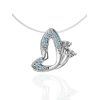 Invisible Necklace With Silver Butterfly Pendant The Aurora, image 