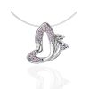 Invisible Necklace With Silver Butterfly Pendant The Aurora, image 