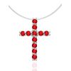 Invisible Necklace With Crystal Cross Pendant The Aurora, image 