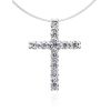 Invisible Necklace With Crystal Cross Pendant The Aurora, image 