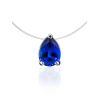 Invisible Necklace With Blue Crystal The Aurora, image 
