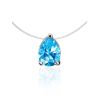 Invisible Necklace With Light Blue Drop Crystal The Aurora, image 