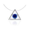 Triangle Pendant Invisible Chain Necklace The Aurora, image 