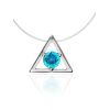 Invisible Necklace With Triangle Silver Pendant The Aurora, image 