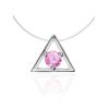 Invisible Necklace With Pink Crystal The Aurora, image 