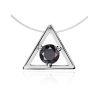 Invisible Necklace With Triangle Silver Pendant The Aurora, image 