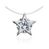 Invisible Necklace With Star Shape Silver Pendant The Aurora, image 