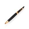 Stylish Wooden Ball Pen With Textured Green Amber, image 