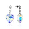 Bold Crystal Heart Dangle Earrings The Fame, image 