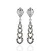 Sterling Silver Dangles With Black Marcasites The Lace, image 
