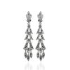 Elegant Sterling Silver Dangle Earrings With Dark Marcasites The Lace, image 
