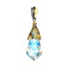 Crystal Teardrop Pendant In Gold Plated Silver The Fame, image 