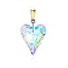 Crystal Heart Pendant In Gold Plated Silver The Fame, image 