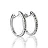 Silver Hoop Earrings With Marcasites The Lace, image 