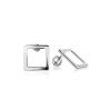 Square Silver Stud Earrings The Astro, image 