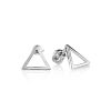Triangle Silver Stud Earrings The Astro, image 