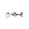 Round Sterling Silver Studs The Aurora, image 