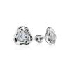 Silver Studs With White Crystals The Aurora, image 