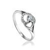 Ornate Golden Ring With White Diamonds, Ring Size: 6.5 / 17, image 