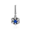 Floral Golden Pendant With Diamond And Blue Sapphire The Mermaid, image 