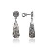 Crystal Dangle Earrings In Sterling Silver The Eclat, image 
