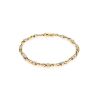 Golden Link Bracelet With White Diamonds, image 