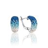 Bright Silver Earrings With Multicolor Crystals The Eclat, image 
