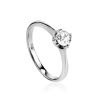 Solitaire Diamond Ring In White Gold, Ring Size: 7 / 17.5, image 