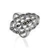 Silver Cocktail Ring With Marcasites The Lace, Ring Size: 6.5 / 17, image 