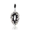 Sterling Silver Pendant With Black And White Crystals The Eclat, image 