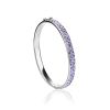 Silver Hinged Clasp Bracelet With Lilac Crystals The Eclat, image 