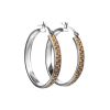 Shimmering Champaign Crystal Hoops In Sterling Silver The Eclat, image 