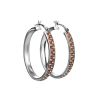 Silver Hoop Earrings With Shimmering Crystals The Eclat, image 
