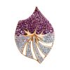 Flat Gold-Plated Pendant With Multicolor Crystals The Jungle, image 