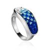 Two Toned Crystal Ring The Eclat, Ring Size: 6.5 / 17, image 