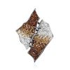 Silver Flat Pendant With Two Toned Crystals The Eclat, image 