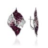 Bold Silver Earrings With Multicolor Crystals The Eclat, image 