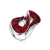 Red Crystal Cocktail Ring The Eclat, Ring Size: 8 / 18, image 
