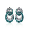 Green And White Crystal Earrings The Eclat, image 