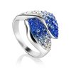Bold Crystal Ring In Sterling Silver The Eclat, Ring Size: 8.5 / 18.5, image 