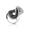 Crystal Encrusted Cocktail Ring In Sterling Silver The Eclat, Ring Size: 9 / 19, image 