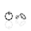Round Silver Studs With Black And White Crystals The Aurora, image 
