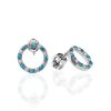 Round Silver Studs With Multicolor Crystals The Aurora, image 