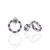 Round Silver Studs With Two Toned Crystals The Aurora, image 